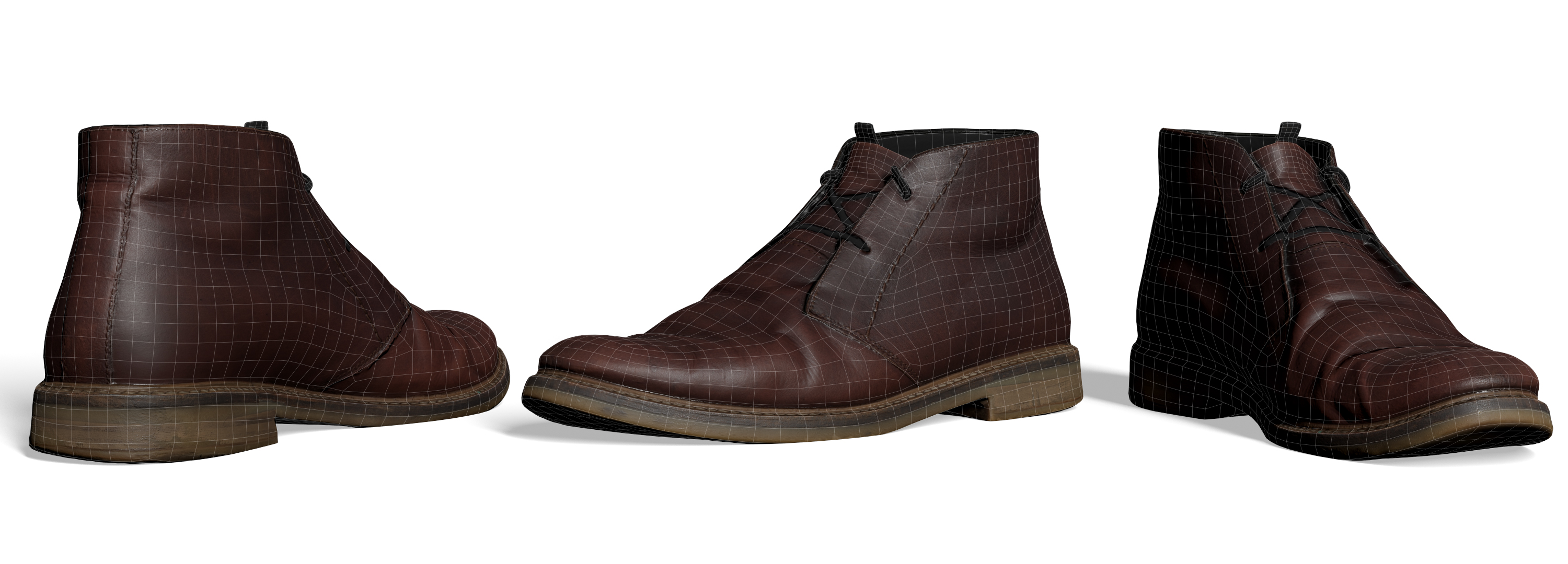 3D boot model download leather 3d scan